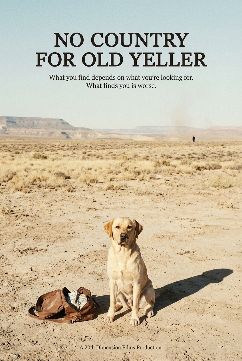 No Country for Old Yeller (1990) - 20th Dimension Films promotional poster