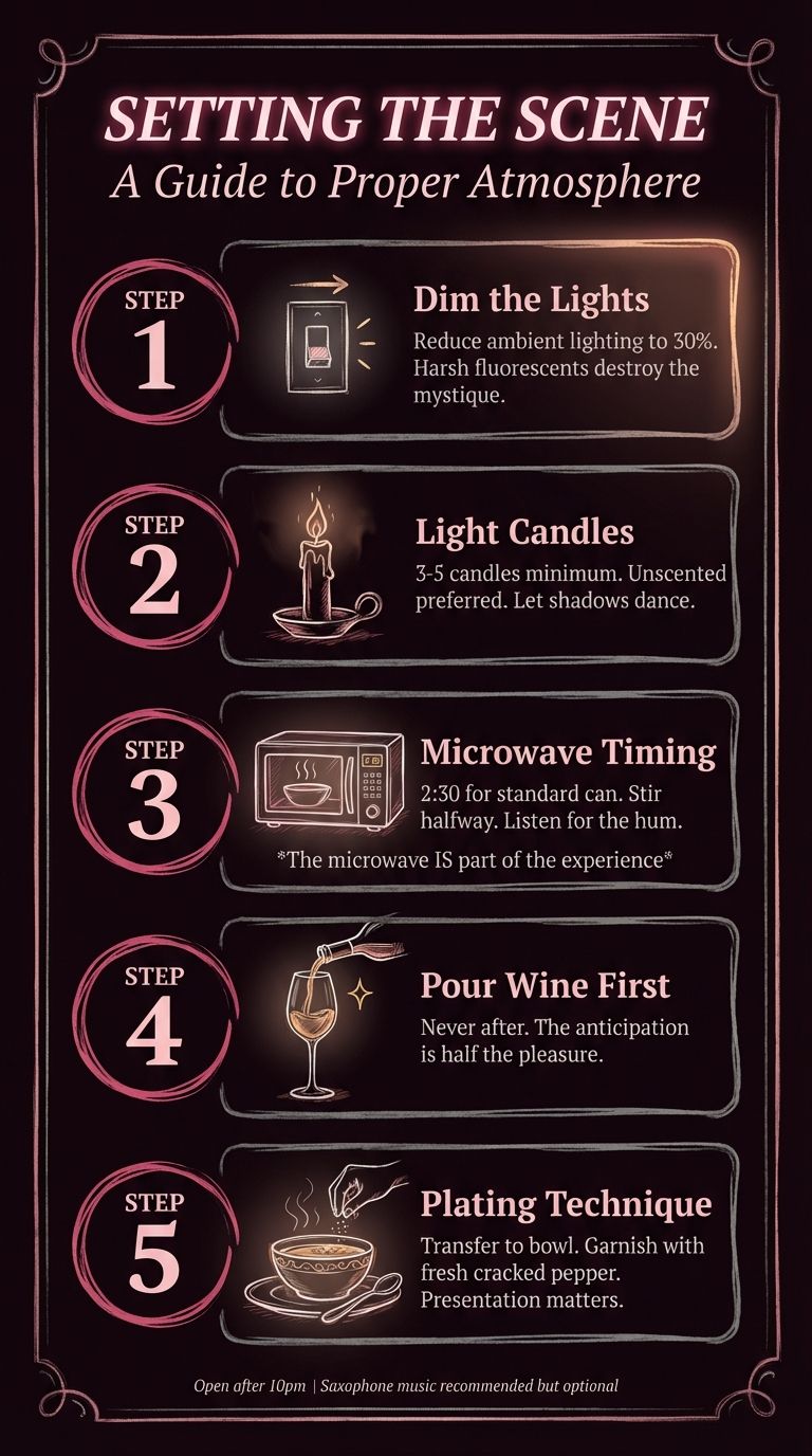 Step-by-step guide to creating the ideal late-night soup atmosphere