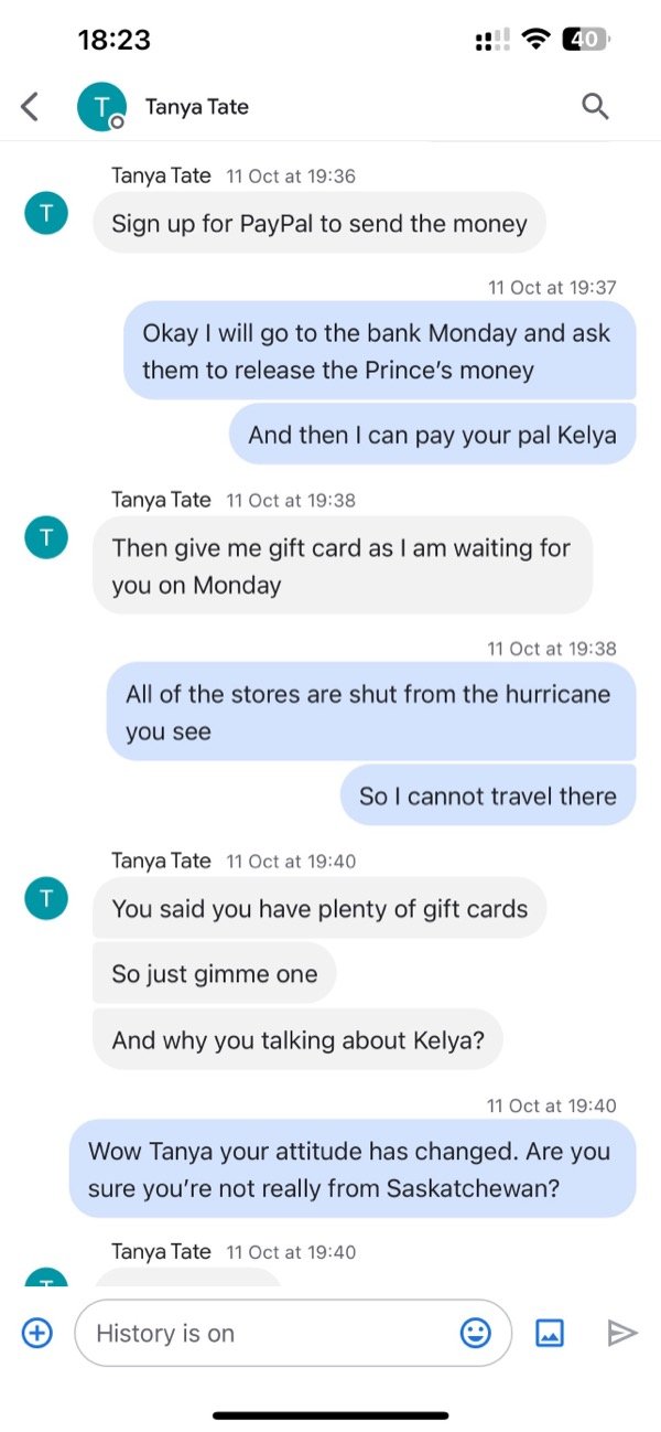 Hurricane excuse and Saskatchewan jab