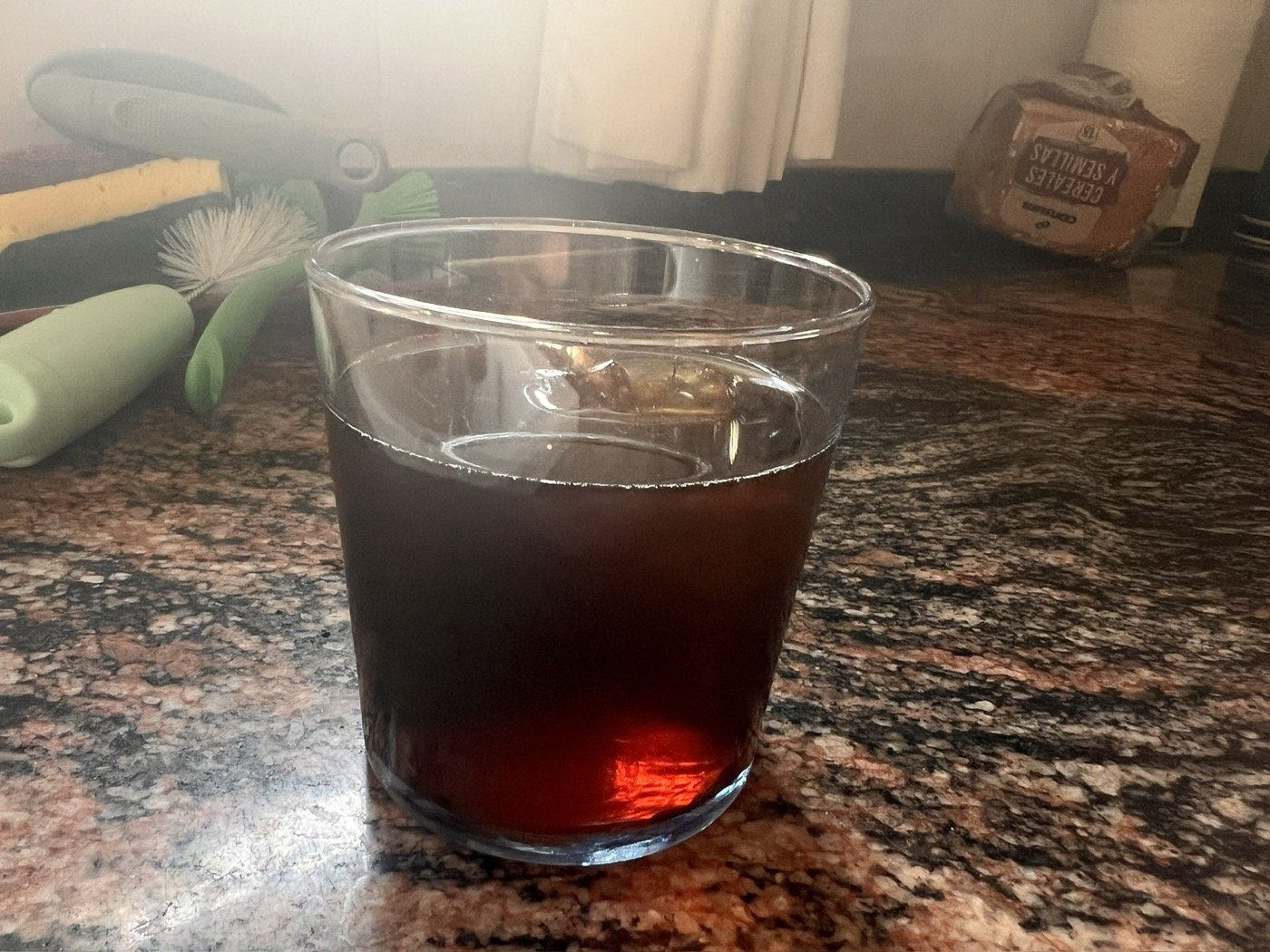 French press cold brew concentrate after 18-hour steep