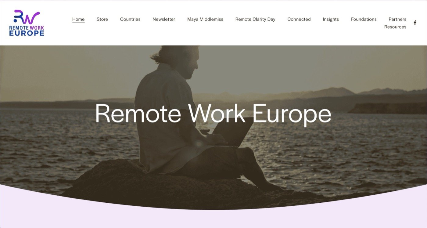 Remote Work Europe on Squarespace — before migration