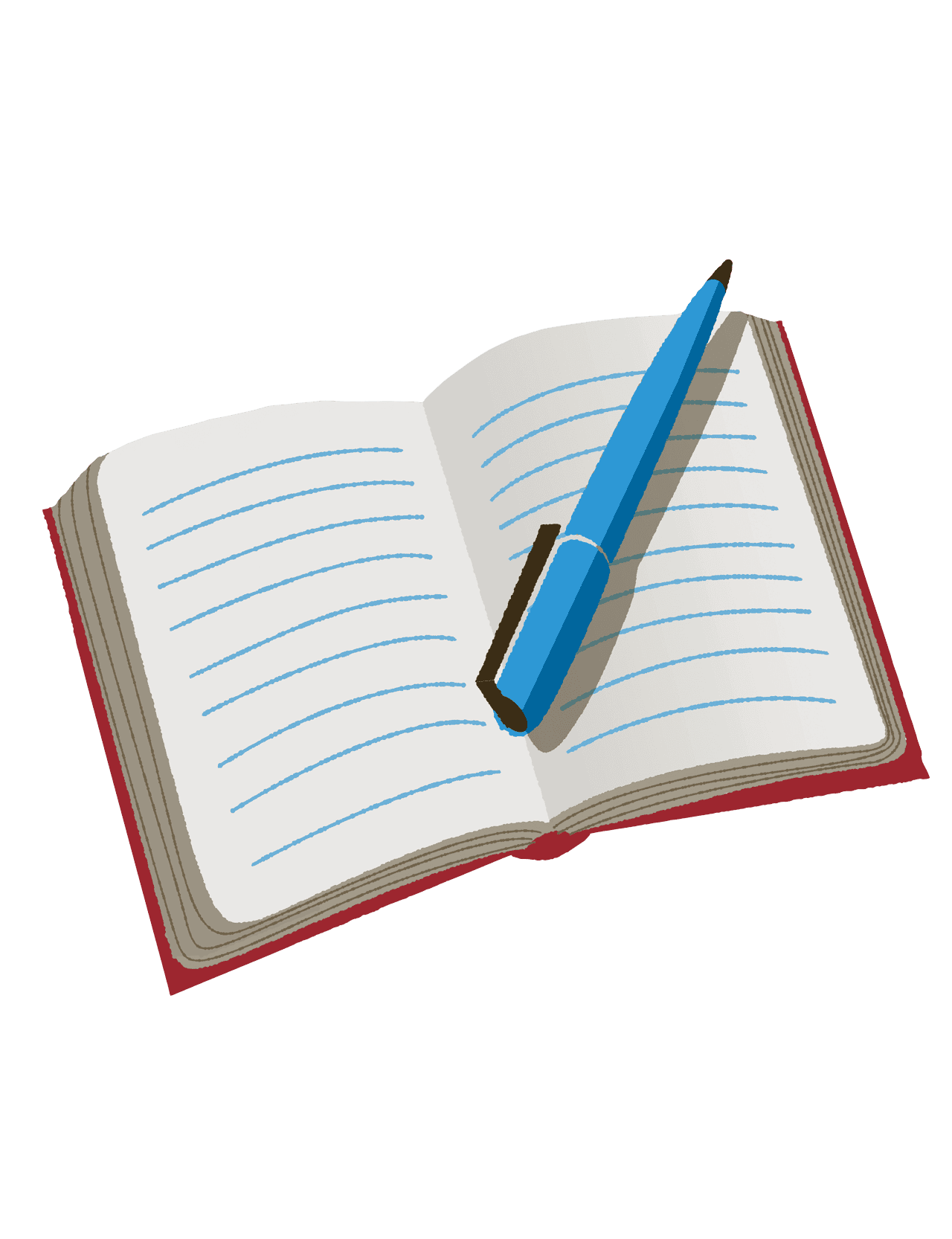 Pen and notepad illustration